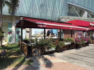 雙開（kāi）伸縮雨篷（péng）